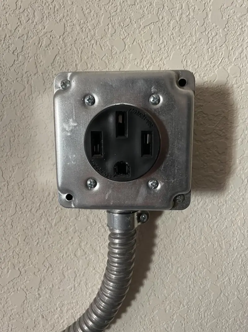 NEMA 14-50 outlet installed for Smart Home Electrical in Kerrville