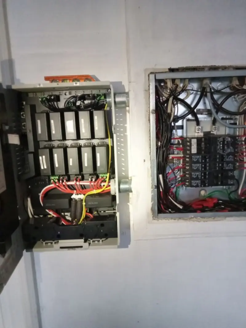 Electrical panel upgrade completed for Security Camera Wiring in Kerrville